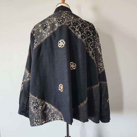 Indigo Moon Jackets & Coats Indigo Moon Black And Gold Sequin